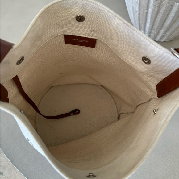 Authentic Gently used YSL Yves Saint Laurent Rive Gauche canvas tote bag - Picture 4 of 6